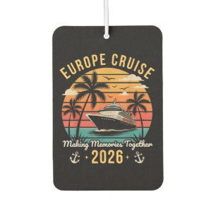Désodorisant Pour Voiture Équipe de Croisière en Europe 2026 Tenue de Vacanc