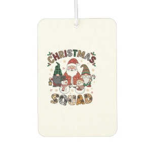 Désodorisant Pour Voiture Équipe de Noël Père Noël Gnomes Bonshommes de neig