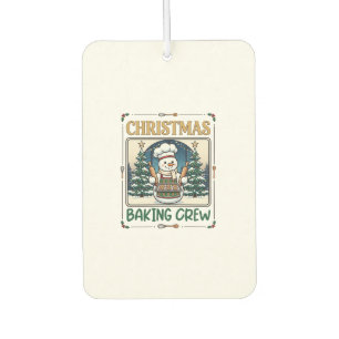 Désodorisant Pour Voiture Équipe de pâtisserie de Noël Bonhomme de neige Che