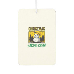 Désodorisant Pour Voiture Équipe de pâtisserie de Noël Bonhomme de neige Mod