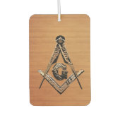 Désodorisant Pour Voiture Esprit maçonnique (Boisé doré) (Devant)