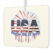 Désodorisant Pour Voiture Etats-Unis drapeau texte parties scintillant feux (Gauche)