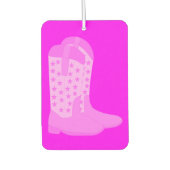 Désodorisant Pour Voiture Étoiles de cowboy Boots Arrière - plan rose (Devant)