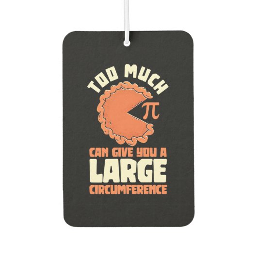 Désodorisant Pour Voiture Étudiant en mathématiques trop Pi (Devant)