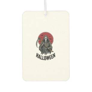 Désodorisant Pour Voiture Faucheur Halloween Gravure Vintage Art_1