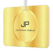 Désodorisant Pour Voiture Faux Gold Elegant Moderne Monogram Modèle (Gauche)