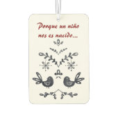 Désodorisant Pour Voiture Feliz Navidad Christian verse Air Freshener, Pine (Dos)