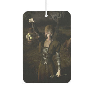 Désodorisant Pour Voiture Femme mince portant une lampe