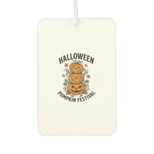 Désodorisant Pour Voiture Festival de citrouilles d'Halloween Jack O Lantern