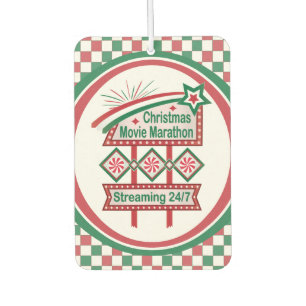 Désodorisant Pour Voiture Festival du Marathon de Noël Retro Marquee