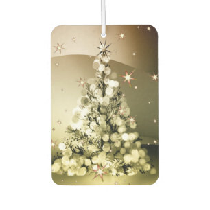 Désodorisant Pour Voiture Fête de Noël Arbre d'Or brillant Étincelles