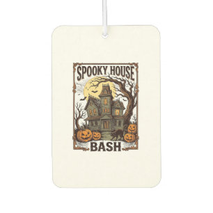 Désodorisant Pour Voiture Fête Maison Hantée Gravure Vintage Halloween Dé