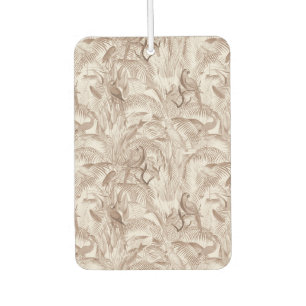 Désodorisant Pour Voiture Feuilles de Mocha Mousse et d'oiseaux tropicaux