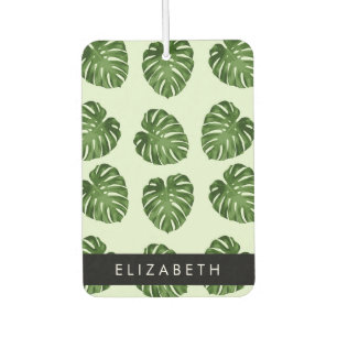 Désodorisant Pour Voiture Feuilles de palme, Motif tropical, Votre nom