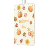 Désodorisant Pour Voiture Feuilles et Citrouilles d'aquarelle (Gauche)