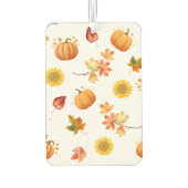 Désodorisant Pour Voiture Feuilles et Citrouilles d'aquarelle (Dos)