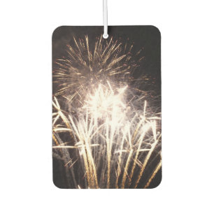 Désodorisant Pour Voiture Feux d'artifice blancs et or I Célébration patriot