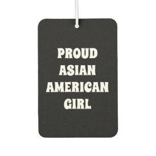 Désodorisant Pour Voiture Fier Asian American Girl, noir blanc voiture Air g