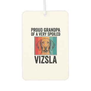 Désodorisant Pour Voiture Fier grand-père Vizsla conception vintage amateur