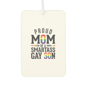 Désodorisant Pour Voiture Fière maman d'un fils gay insolent Vintage T-shirt