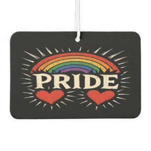 Désodorisant Pour Voiture Fierté Rétro Arc-en-ciel PRIDE