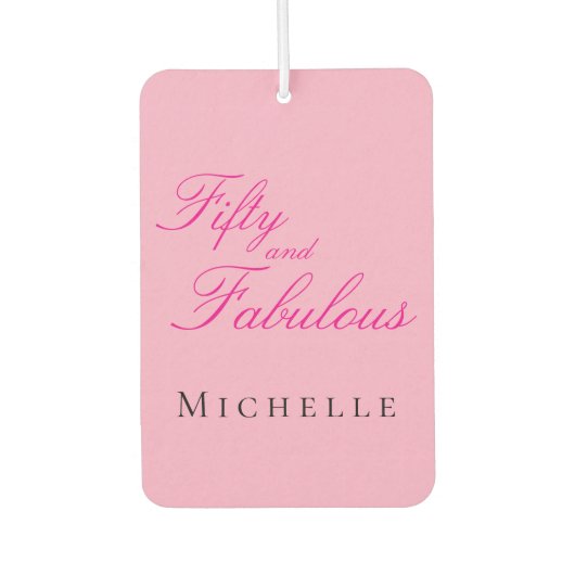 Désodorisant Pour Voiture Fifty and Fabulous Photo 50th Birthday Party (Devant)