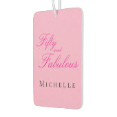 Désodorisant Pour Voiture Fifty and Fabulous Photo 50th Birthday Party (Gauche)