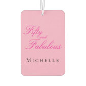 Désodorisant Pour Voiture Fifty and Fabulous Photo 50th Birthday Party (Dos)