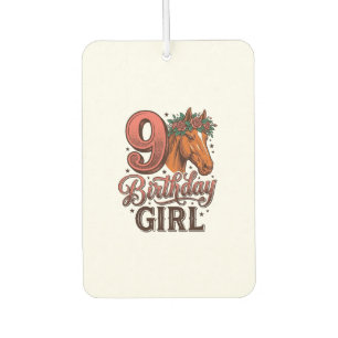 Désodorisant Pour Voiture Fille 9 ans Cheval Floral Design Vintage