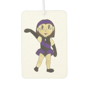 Désodorisant Pour Voiture Fille Danseuse Jazz Classe Considérant Noir Violet
