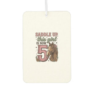 Désodorisant Pour Voiture Fille de selle 5e anniversaire Cheval Chemise de C