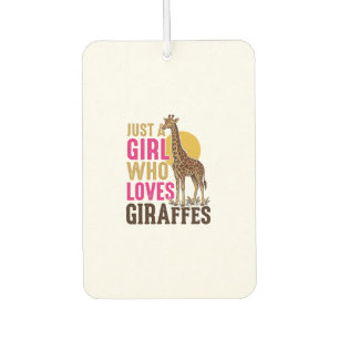 Désodorisant Pour Voiture Fille qui aime les girafes Vintage Giraffe Shirt D