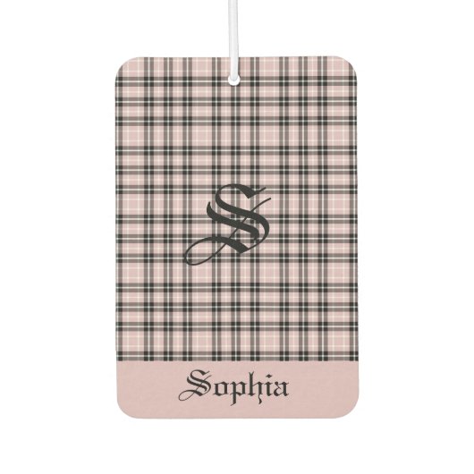 Désodorisant Pour Voiture Fille rose Plaid (Devant)