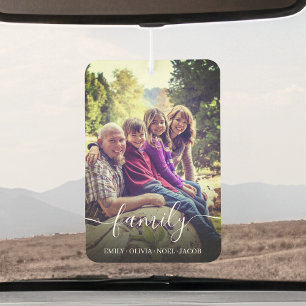 Désodorisant Pour Voiture Filtre Lumineux Personnalisé Famille Photo Script 