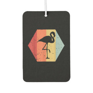 Désodorisant Pour Voiture Flamant rose Vintage rétro | Cute Flamant rose Lov