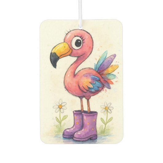 DÉSODORISANT POUR VOITURE FLAMANT WHIMSICAL (Devant)