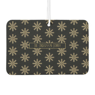 Désodorisant Pour Voiture Flammes de neige modernes de Noël Motif Nom de fam