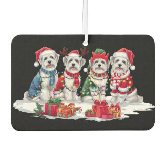 Désodorisant Pour Voiture Flammes de Noël des rameurs de chapeau de Père Noë