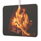 Désodorisant Pour Voiture Flammes éclatantes Feu photographique avec initial (Gauche)