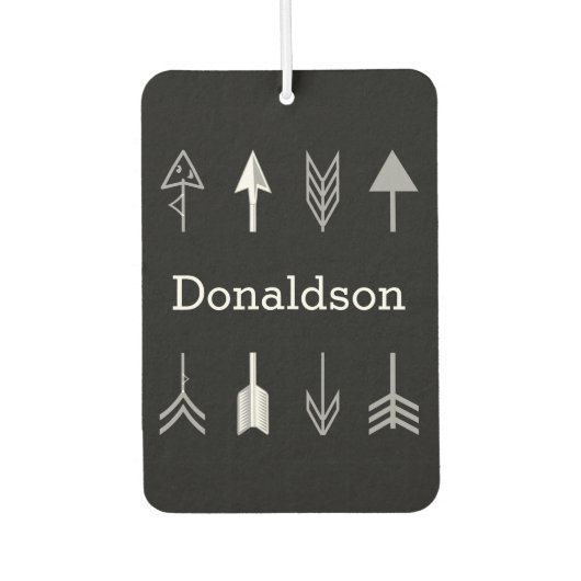 Désodorisant Pour Voiture Flèches noir et gris (Devant)