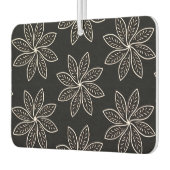 Désodorisant Pour Voiture Fleur blanche Motif sur noir (Gauche)