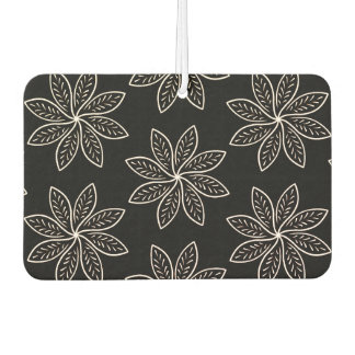 Désodorisant Pour Voiture Fleur blanche Motif sur noir