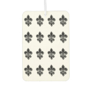 Désodorisant Pour Voiture Fleur de Lis noir et blanc