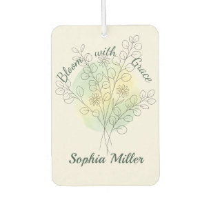Désodorisant Pour Voiture Fleur de naissance personnalisée Accessoire floral