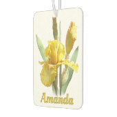 Désodorisant Pour Voiture Fleur d'Iris à harnais Jaune Personnalisée (Gauche)