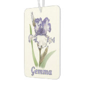 Désodorisant Pour Voiture Fleur Iris Portée Violet Personnalisée (Gauche)
