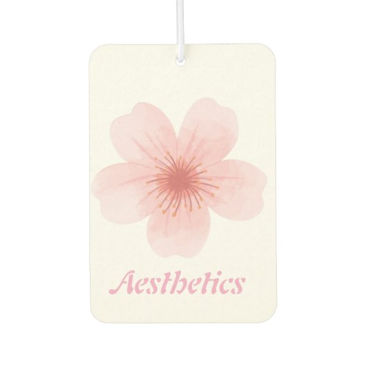 Désodorisant Pour Voiture Fleur rose esthétique (Devant)