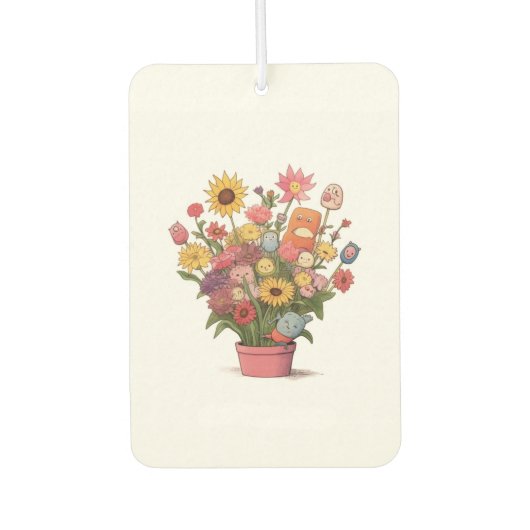 Désodorisant Pour Voiture Fleurs, bouquet, pot de fleurs (Devant)