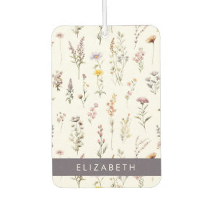 Désodorisant Pour Voiture Fleurs colorées, Fleurs sauvages, Verdure, Votre N