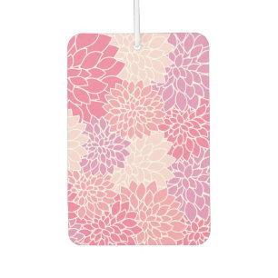 Désodorisant Pour Voiture Fleurs Dahlia, Motif De Fleurs, Dahlia Rose